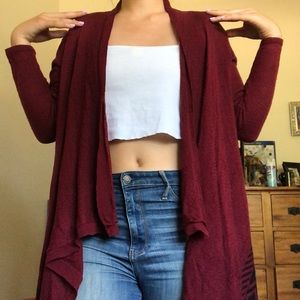 Maroon tribal shawl from pacsun